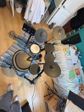 Yamaha DTX502 Full Electronic Drumkit Black with Music Stand and Stool 