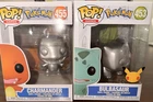Pokémon Funko Pop Lot (2) Silver Metallic Bulbasaur & Charmander