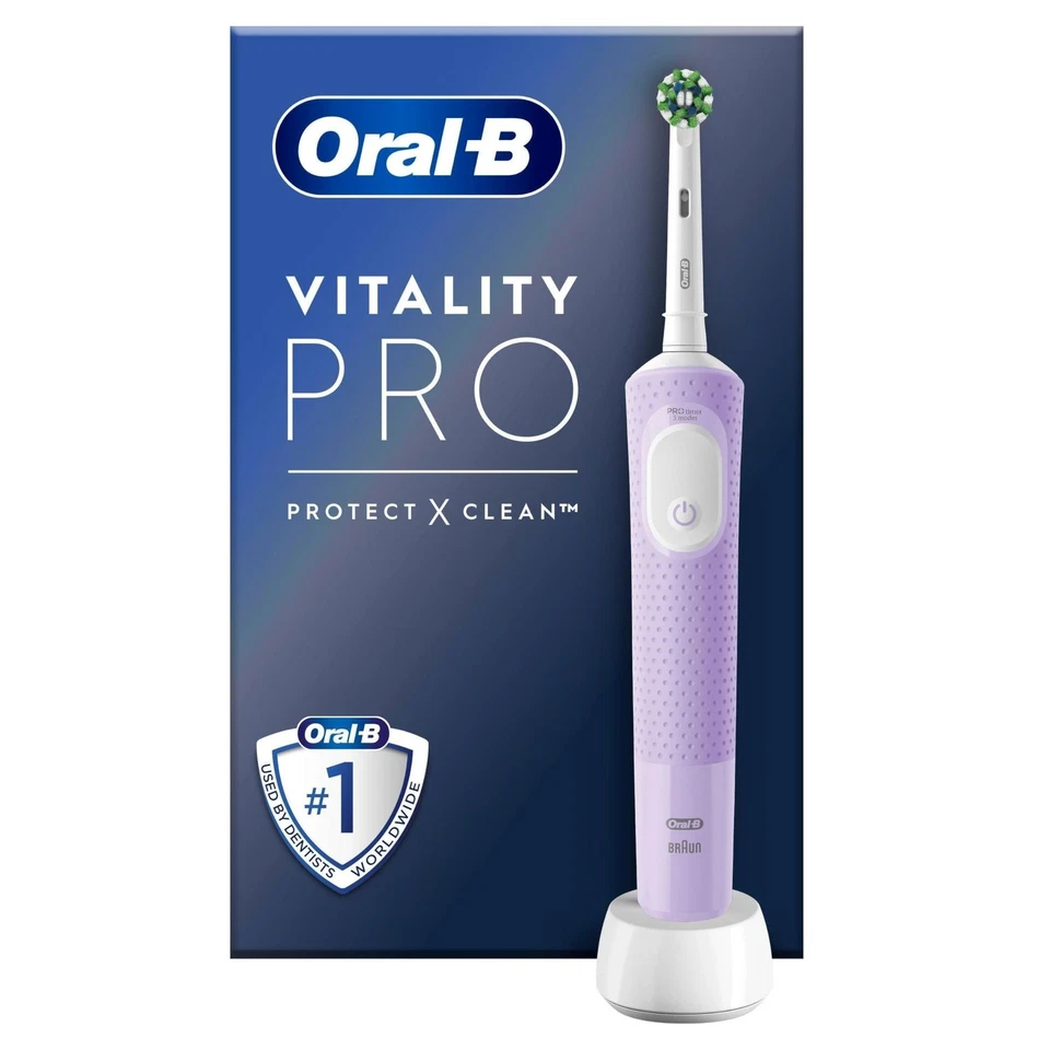 Oral-B Vitality Pro Elektrische Zahnbürste 3 Putzmodi Designed by Braun, lila