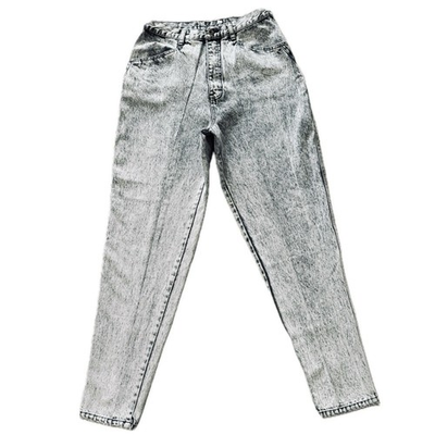 #ad 👖🛼 BRITTANIA Export Vintage 80s Gray Grey Acid Wash Jeans Hong Kong Sz 14 $48.00