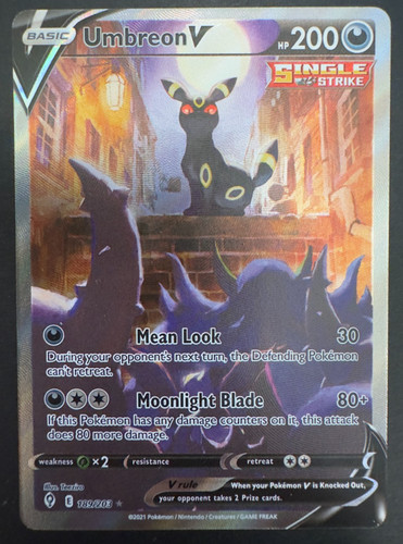 Pokemon Evolving Skies Umbreon V (Alternate Full Art) 189/203