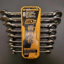 Gearwrench metric 90 tooth ratcheting combination wrench 8 piece 8mm-19mm