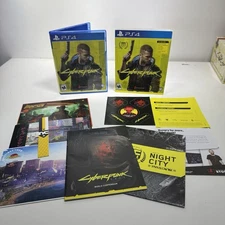 Cyberpunk 2077 (Sony PlayStation 4, 2020) Complete w/ Map Manual Insert Stickers