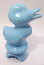 Boyd Glass Pie Bird Vent/Funnel * Debbie the Duck, powder blue