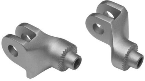 Soportes adaptadores estribo estriado Kuryakyn - plata motocicleta bicicleta de calle 8904 Foto 2 de 4