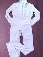 Lululemon Light Blue Sweatsuit Set Jacket  Leggings Women  s Size 2 Slim Fit