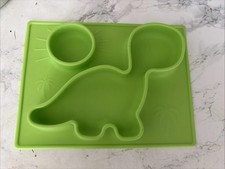 Green Dinosaur Weaning Plate Suction Base
