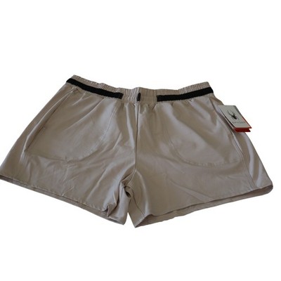 Spyder womens Active Performance Shorts Tan Beige Elastic Waist Belted NWT Large