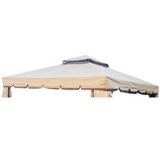 Copertura Ricambio Telo Camino per Gazebo da Giardino Antipioggia PVC 3X3 O 3x4