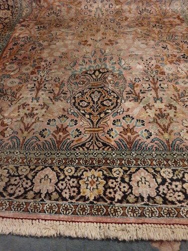 Seiden Handgeknüpfter Orientteppich LEBENSBAUM 124×192cm Vintage Seide Teppich - Bild 22 von 24