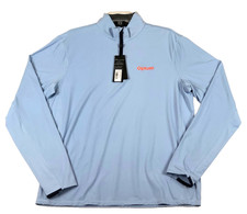 Greyson Tate Mockneck Pullover Men L Wolf Blue 1/4 Zip Golf Performance OPTUM