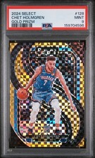 2024 PANINI SELECT GOLD PRIZM #128 CHET HOLMGREN 8/10 PSA 9