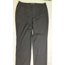 Lauren Ralph Lauren Womens 14W Gray Wool Blend Straight Leg Dress Pants Slacks