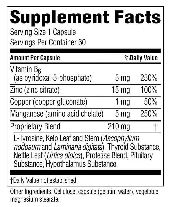 Nature's Sunshine Thyroid Support Dietary Supplement Metabolism & Thyroid 03/27 - Image 3 of 4