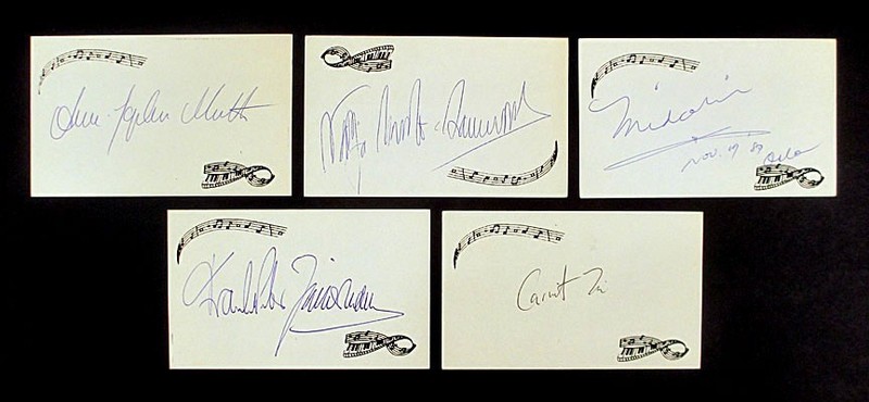 CLASSICAL VIOLINISTS Autographs Lot MIDORI MUTTER SALERNO-SONNENBERG ZIMMERMANN