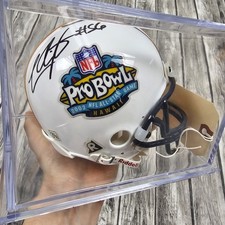 NO COA Pro Bowl 2003 Hawaii Mini Football Helmet Signed Lavar Arrington NFL 