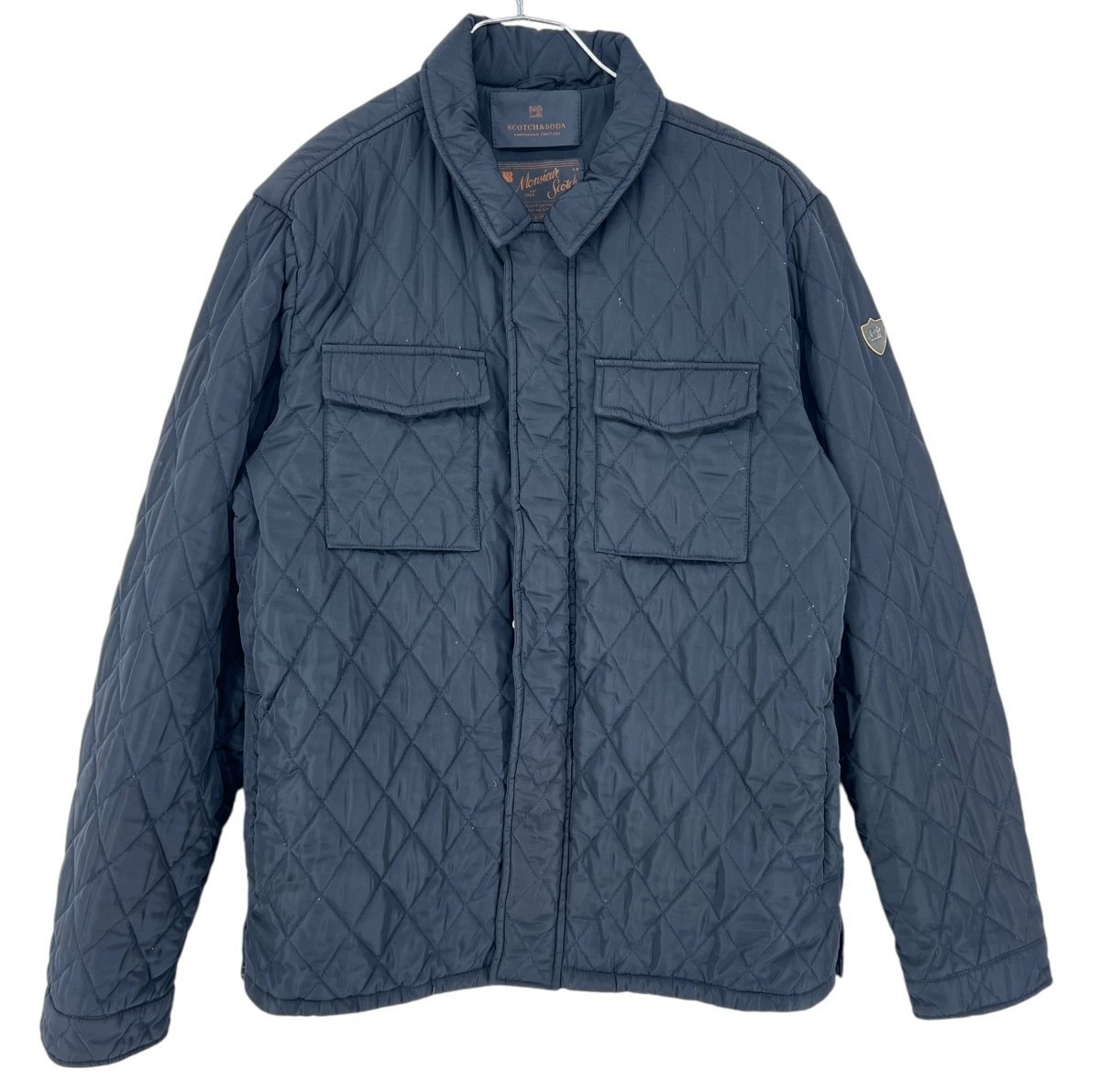 SCOTCH & SODA Men Overcoat Quilted Jacket Dark Blue Size L