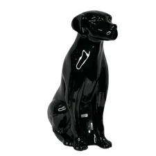 Royal Haeger Black Labrador Dog Figure MCM Art Deco 18” Rare Vintage 