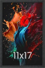 11X17 Picture Frame for Wall Black, Display Pictures 11X17 Poster, Frame Wall Si