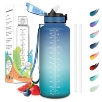 Motswedi Trinkflasche, 1500Ml Bpa-Frei, Trinkflasche Mit Strohhalm, KohlensäUre