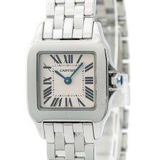 Cartier Santos Demoiselle W25064Z5 SS White Dial Quartz Women's Watch 22mm 2