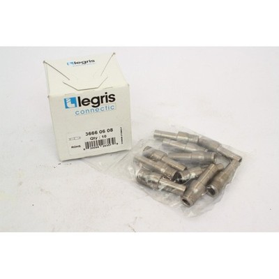 10 Stück LEGRIS 3666 06 08 Stecker rechts 6mm auf 8mm (B734)