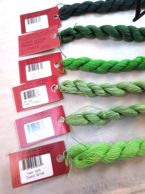Impressions by Caron Lot of 6 Skeins Assorted Greens 36 yds. H136 - Image 2 of 2