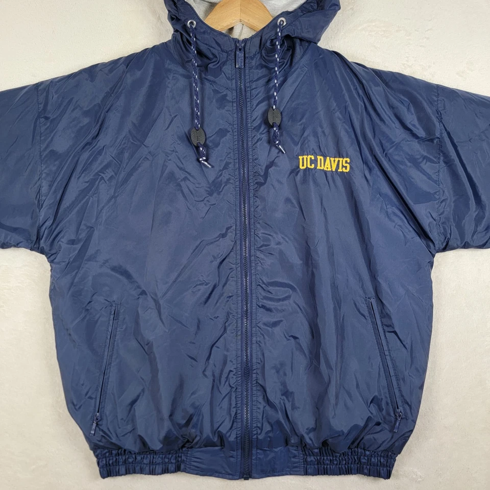 Vintage Gear For Sports Men's Jacket UC Davis Aggies Hood Size Medium - Image 2 of 4