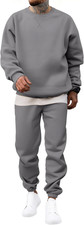 Men'S 2 Piece Outfits Crew Neck Sweatshirt Tracksuit Joggers Sweatpants Sweats
