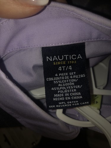 Nautica Boys 4 Piece Suit Pants, Vest, Dress Shirt, Tie Set Size 4 Long Sleeve - Picture 3 of 3