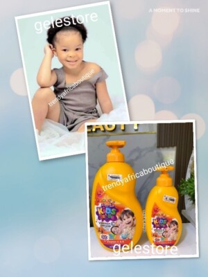2pcsUnique Kids & Teens Vitamin C body Lotion & Shower Gel. Skin Brightening Set