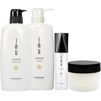 Lebel IAU Serum Cleansing 600ml & Cream 600ml & Mask 170 g & Oil 100 ml