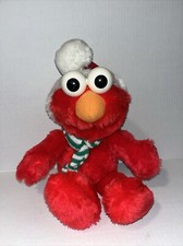 VINTAGE Elmo Christmas ELMO Plush Santa 1997 Tyco Toy Sesame Street Stuffed 13"