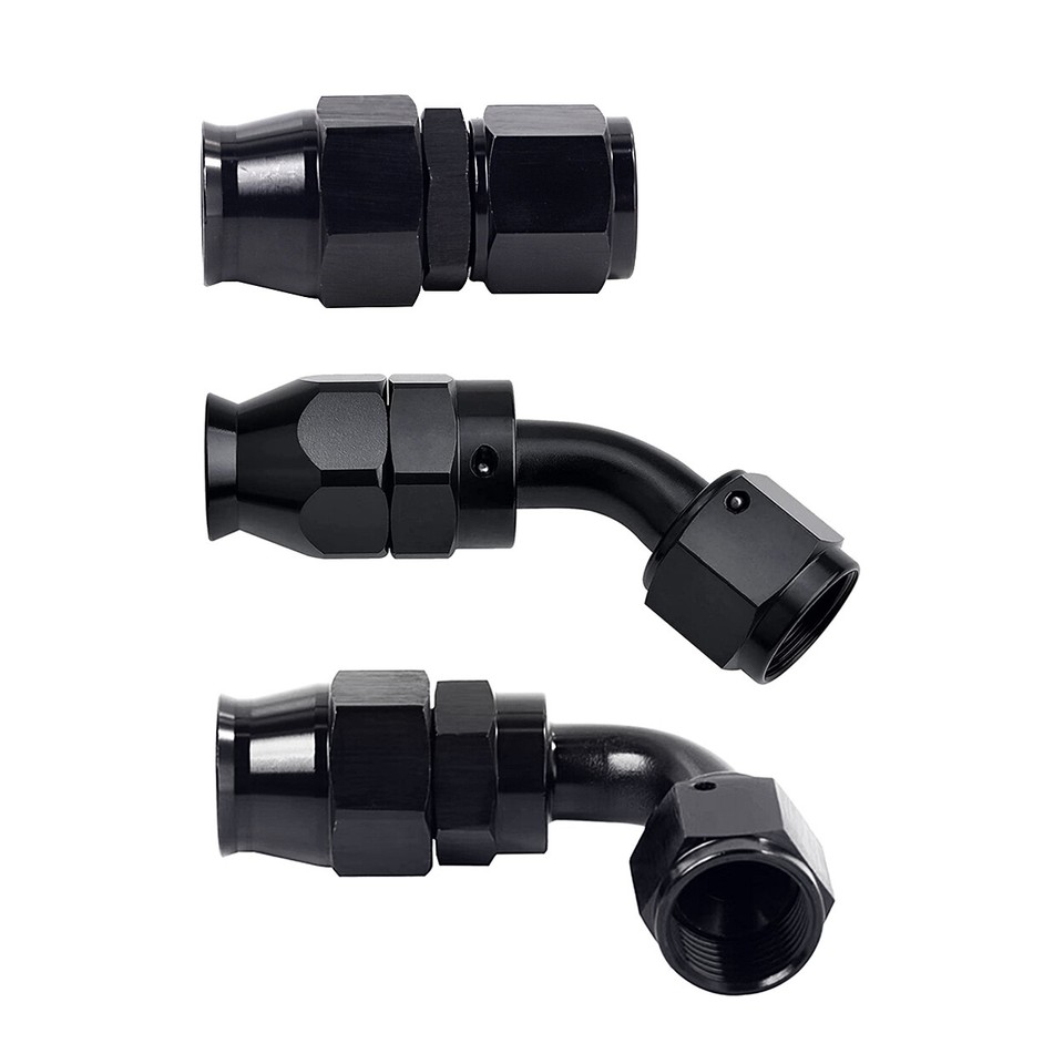 LokoCar 10AN PTFE Fuel Line Hose 0° 45° 90° Degree PTFE Hose End ...