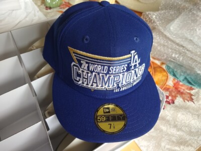Dodgers 7x World Series Champions 7 1/8 Hat Cap Brand New Blue Los