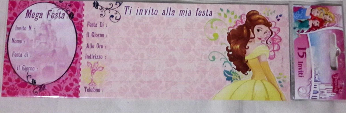 JuNa-Experten 12 biglietti di invito + 12 buste per feste di compleanno per bambini, per ragazze, carrozza e farfalle, inviti da favola per il compleanno (12 biglietti + 12 buste