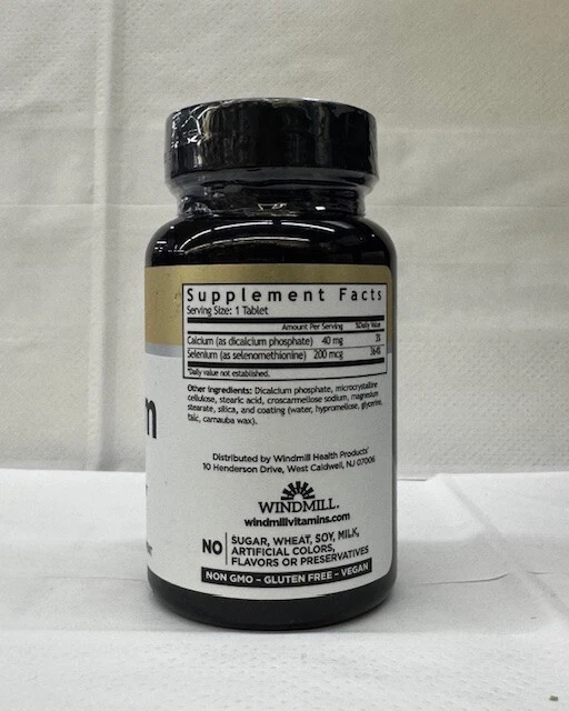 Selenio 200 mcg 100 unidades por Windmill Health Foto 2 de 3
