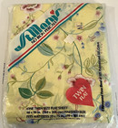 Vtg St Mary's Percale Sheet Twin Flat No-Iron Lt Yellow Floral "Chalet" New READ