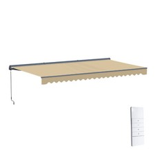 ALEKO Semi-Cassette Motorized LED Retractable...