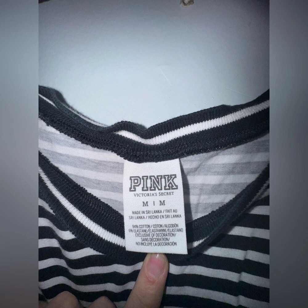 UNDERCOVER Abito skater senza maniche Victoria's Secret ROSA righe svasate nero bianco tg small