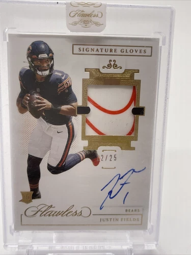 JUSTIN FIELDS 2021 Flawless Signature Gloves Rookie Patch Auto NIKE SWOOSH /25