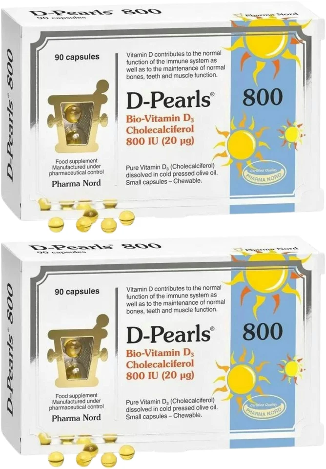 Pharma Nord D-Pearls 800IU 20mcg 90 caps X 2