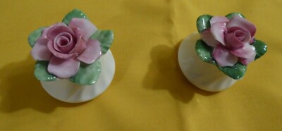 Royal Adderley English Bone China Floral Salt & Pepper Shaker Set