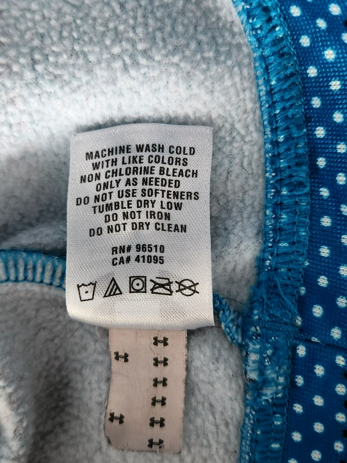 VETEMENTS Felpa con cappuccio ragazzo ragazzo ragazzo Under Armour taglia X Large vestibilità ampia pullover pile blu