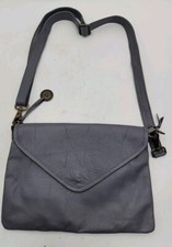 NEW Wanderers Travel Co The Marselle Crossbody Clutch Slate. Cow Leather