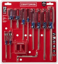 CRAFTSMAN 12 pc Screwdriver Set, phillips slotted magnetizer new CMHT65044