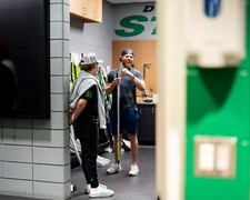 Joe Pavelski Tape Job Locker Room Dallas Stars 8x10 NHL Hockey Photo