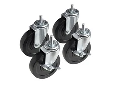4" Casters, 3/8" Bolt, Loading Capacity 600 lbs, 1 Pack of 4 Casters