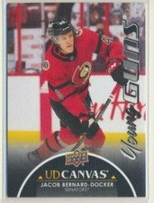 2021-22 Upper Deck Series 1 Black Canvas Young Guns C113 Jacob Bernard-Docker