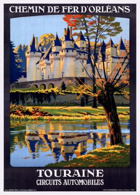 Affiche chemin de fer Orléans - Touraine - Château d'Ussé (DR*)